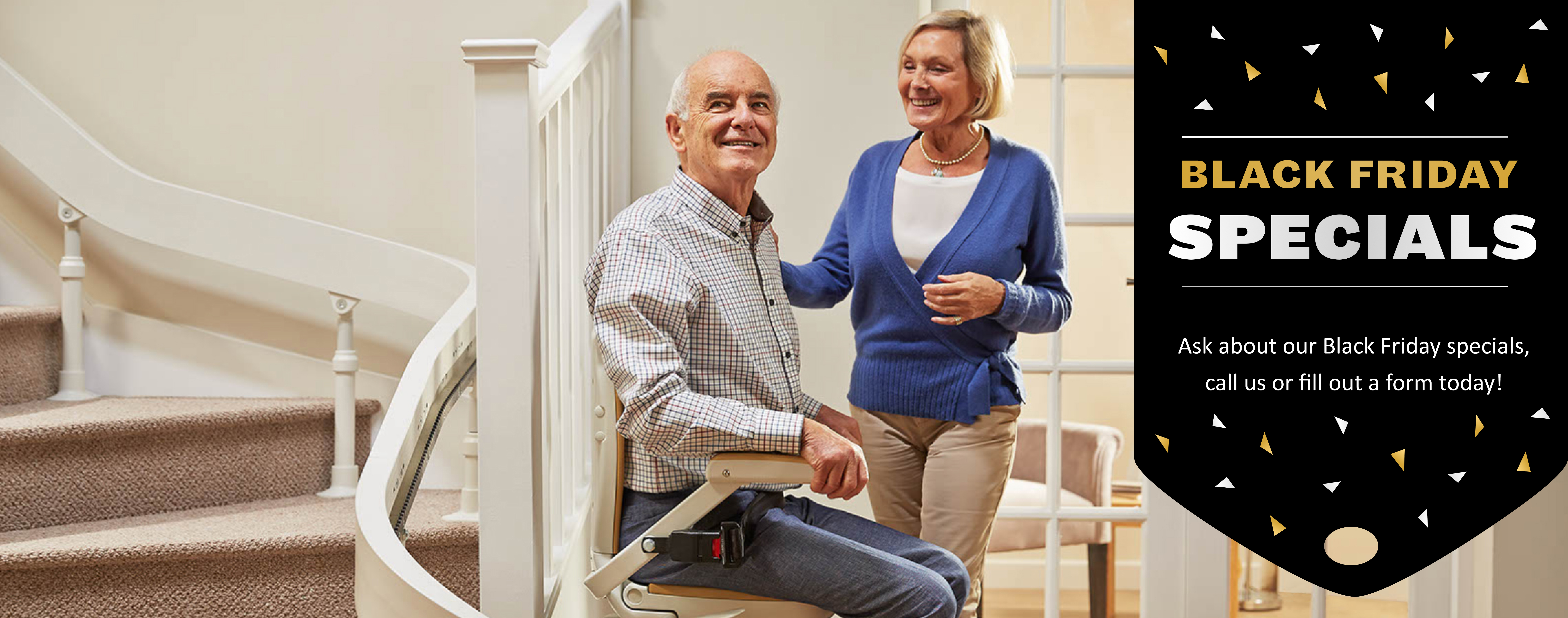 Man using a Acorn Stairlift